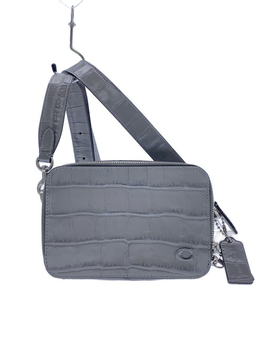 COACH Shoulder Bag Leather GRY Solid CW431