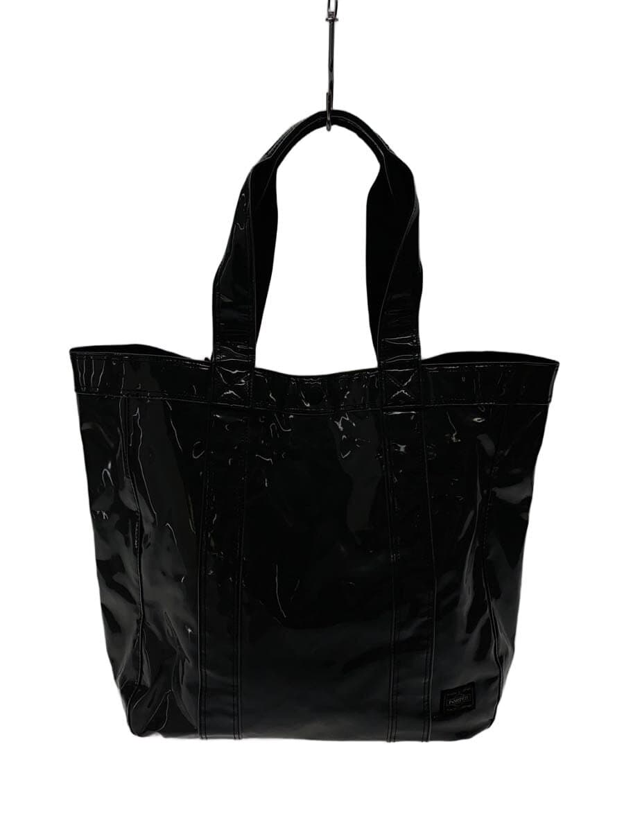 PORTER Tote Bag PVC BLK Solid With Scratches