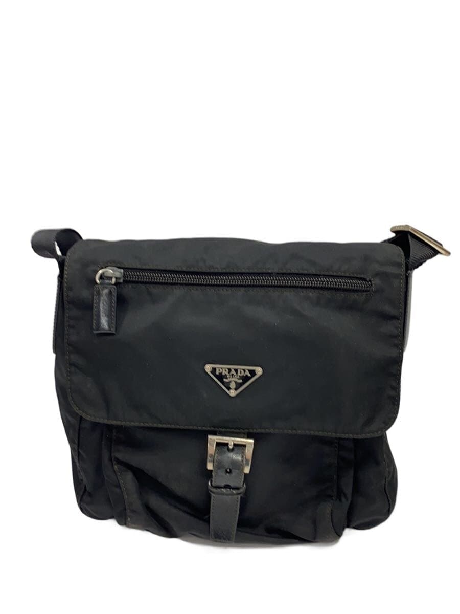 PRADA Shoulder Bag BLK Solid
