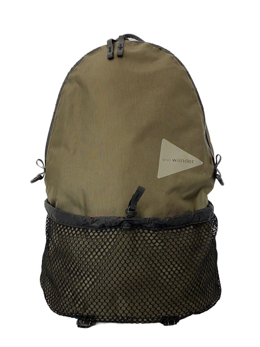 and wander Backpack Polyester KHK Solid AW-AA990