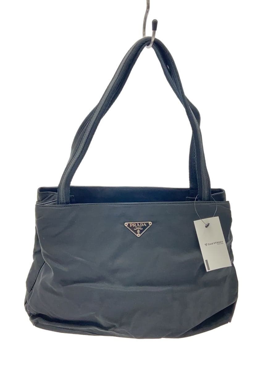 PRADA Handbag Nylon BLK Solid