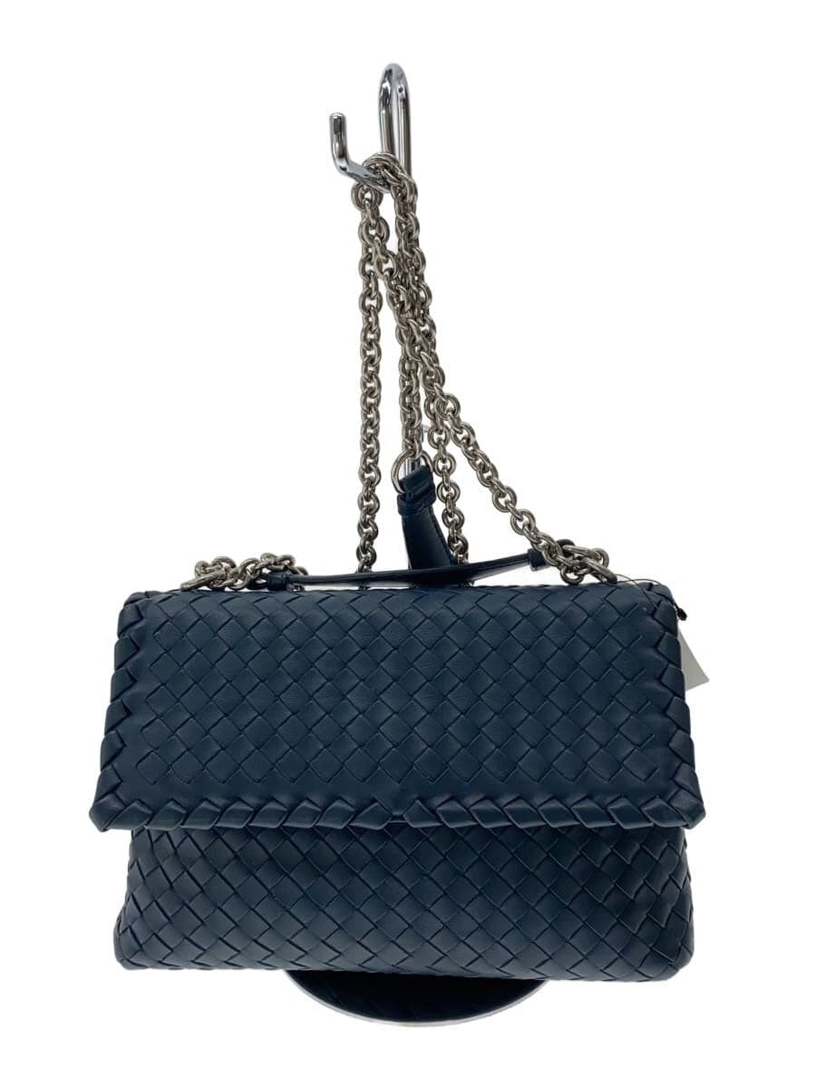 BOTTEGA VENETA Olympia Shoulder Bag Leather BLU B083104910