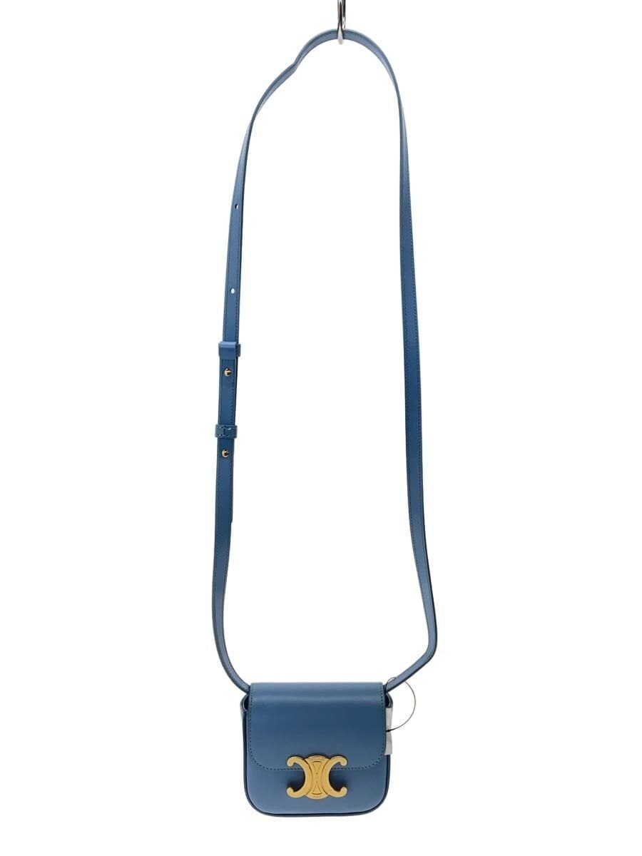 CELINE Mini Claude Shoulder Bag PVC BLU