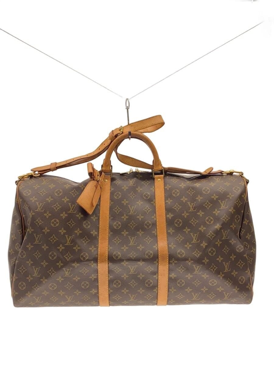 LOUIS VUITTON Keepall Bandoulière 60 Monogram Canvas PVC BRW M41412