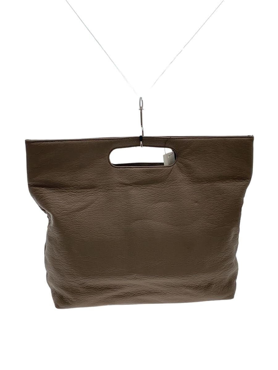 nouer Handbag Leather BEG Solid