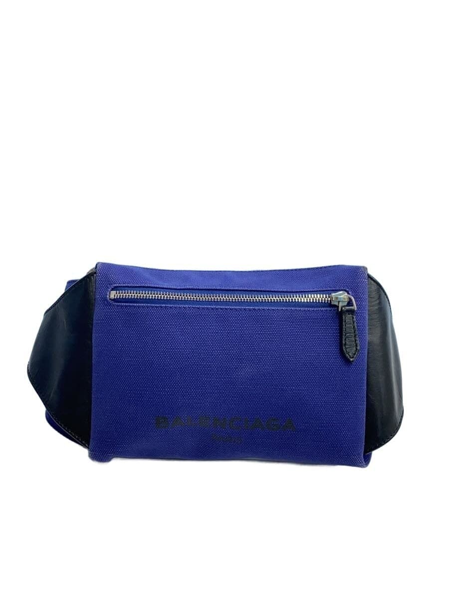 BALENCIAGA Waist Bag Canvas BLU 433625