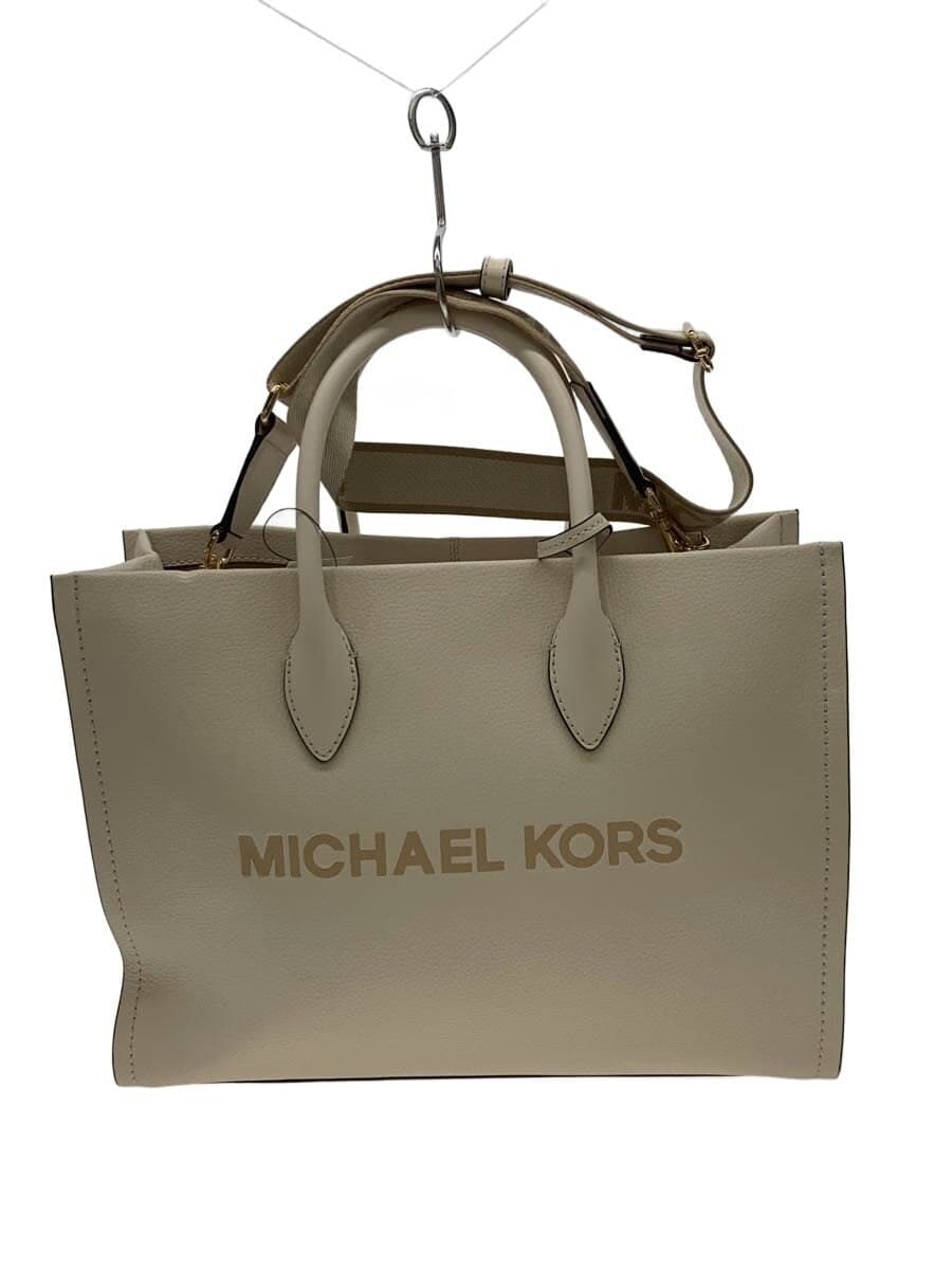 MICHAEL KORS Strap Milera Medium Pre-Lara Leather Tote Bag -- CRM 35S4G7ZT2L