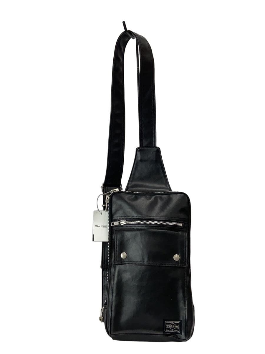 PORTER Shoulder Bag Leather BLK 707-06127