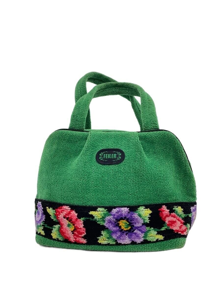 FEILER Handbag Corduroy GRN Floral