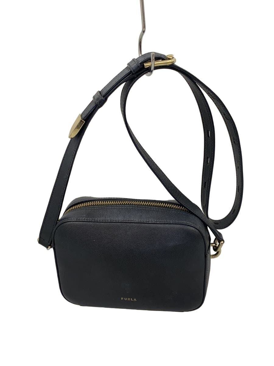 FURLA Shoulder Bag Leather BLK Solid