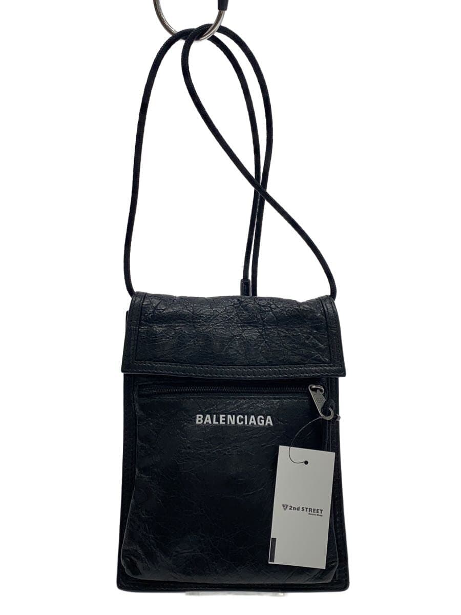 BALENCIAGAEXPLORER Shoulder Bag Sheepskin BLK Solid 532298 1000