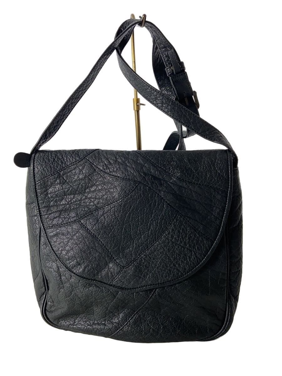 IBIZA Shoulder Bag Leather BLK Solid
