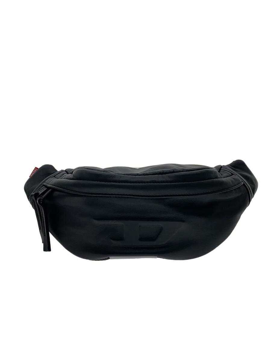 Diesel Fashion Waist Bag Leather Black Plain X09762