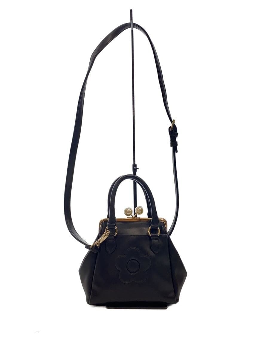 MARY QUANT Shoulder Bag Faux Leather Black