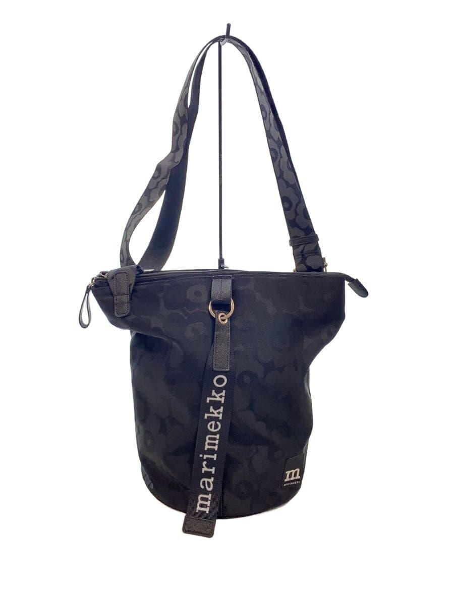 marimekko All Day Bucket Unikko Shoulder Bag Nylon BLK 092226