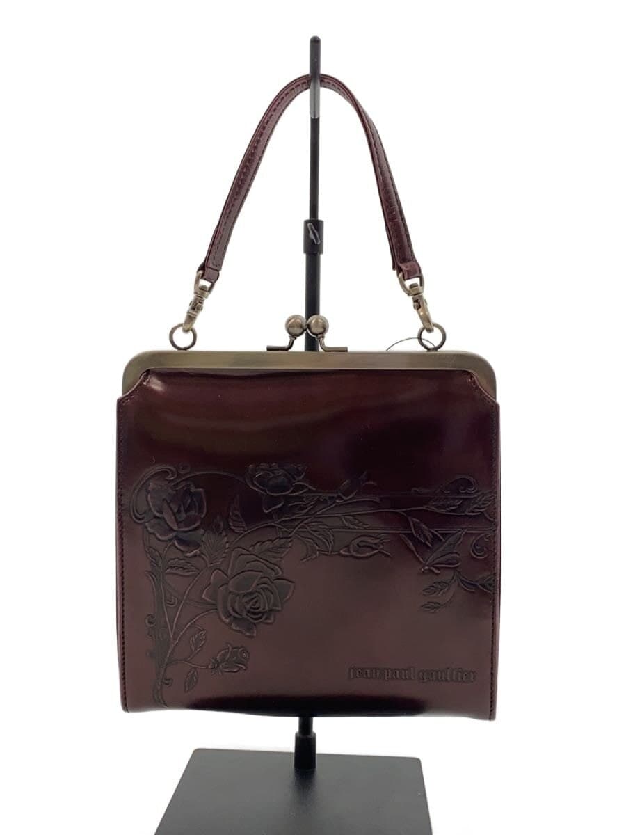 Jean Paul Gaultier handbag -- BRD plain burgundy rose red