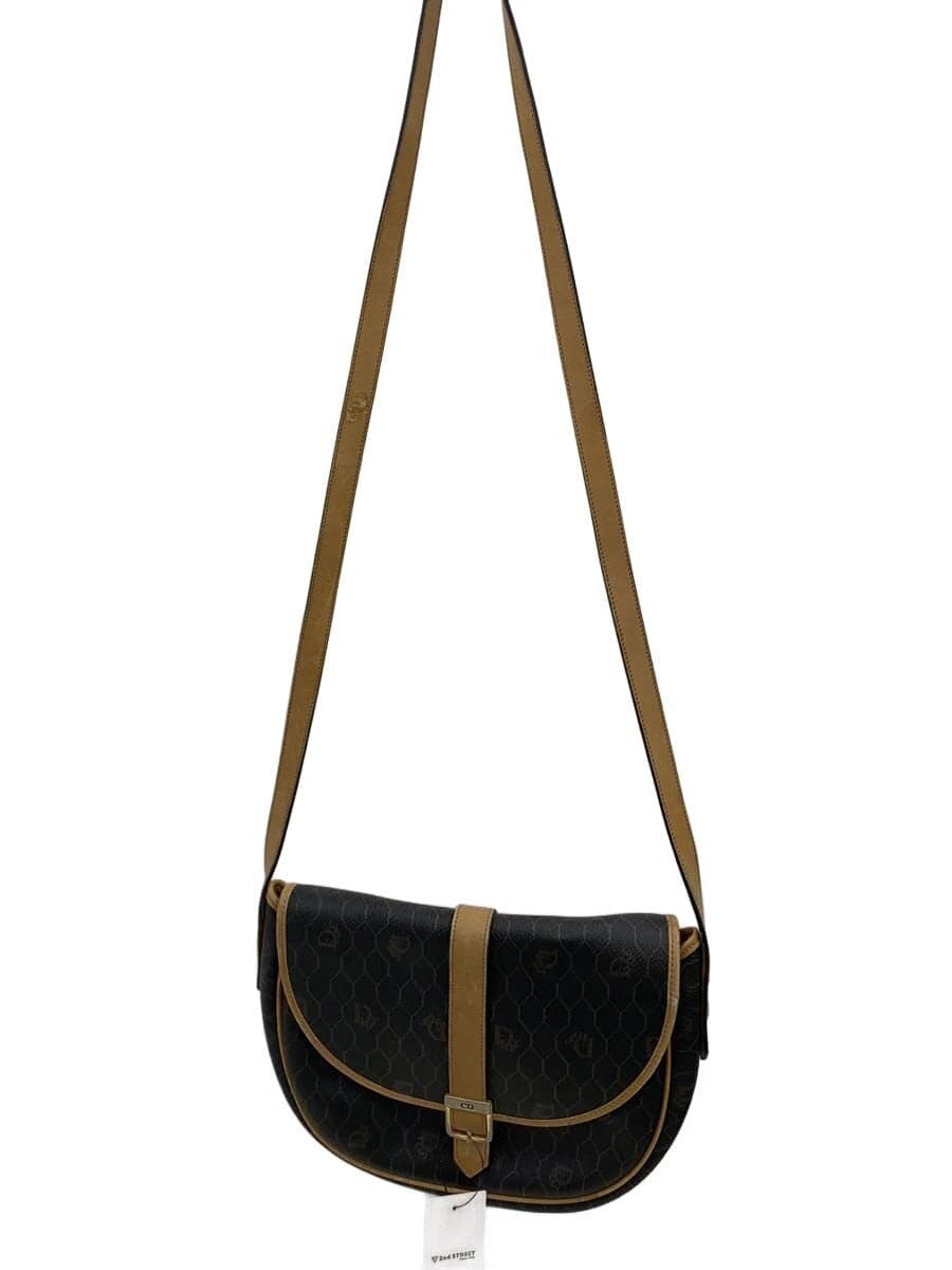 Christian Dior Honeycomb Pattern Shoulder Bag Leather BRW