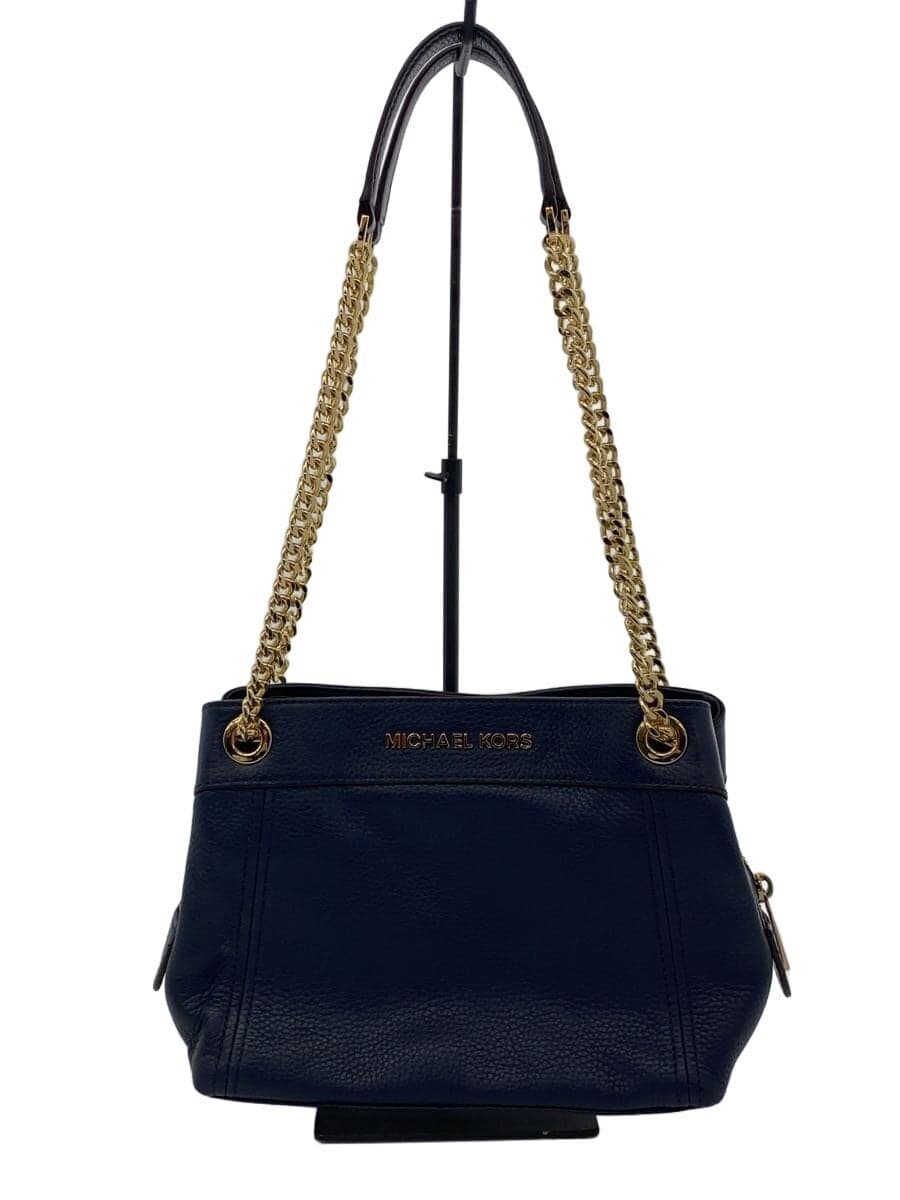 MICHAEL KORS Shoulder Bag Leather NVY Solid 35T9GTTM6L