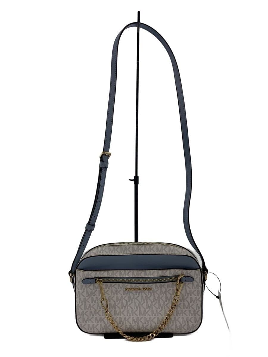 MICHAEL KORS Shoulder Bag Leather WHT All-over Pattern AC-2102