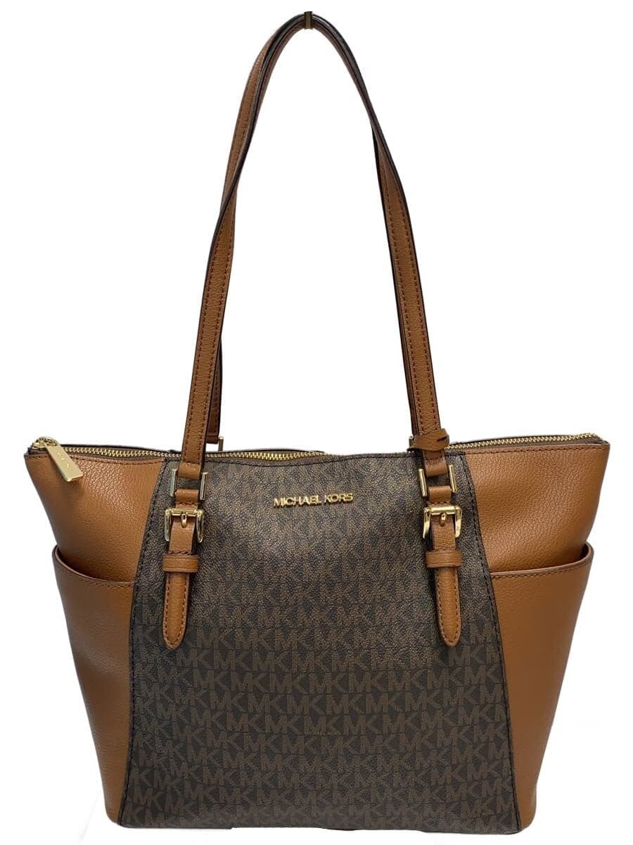 MICHAEL KORS Tote Bag PVC BRW All Over Pattern 35T0GCFT3B