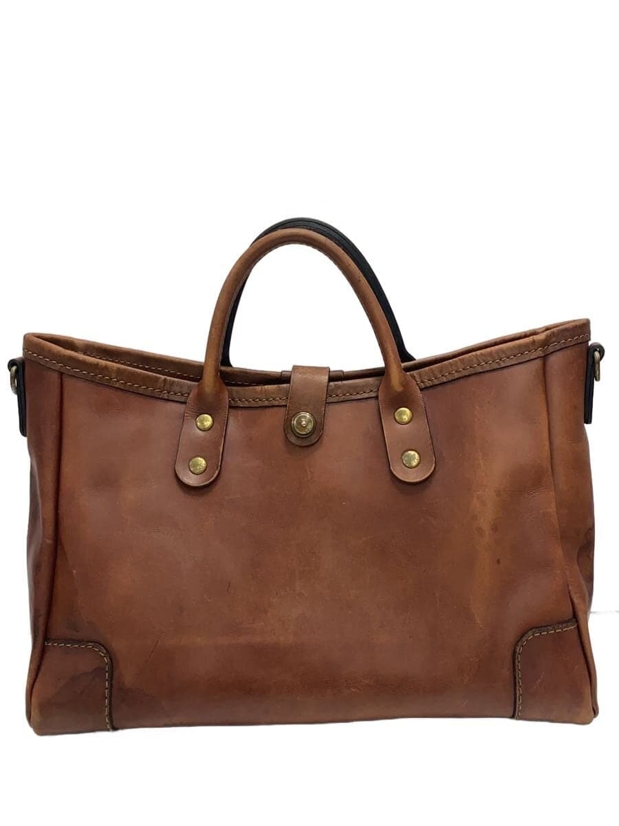 HERZ Horizontal 2-way Shoulder Bag Leather BRW T-146