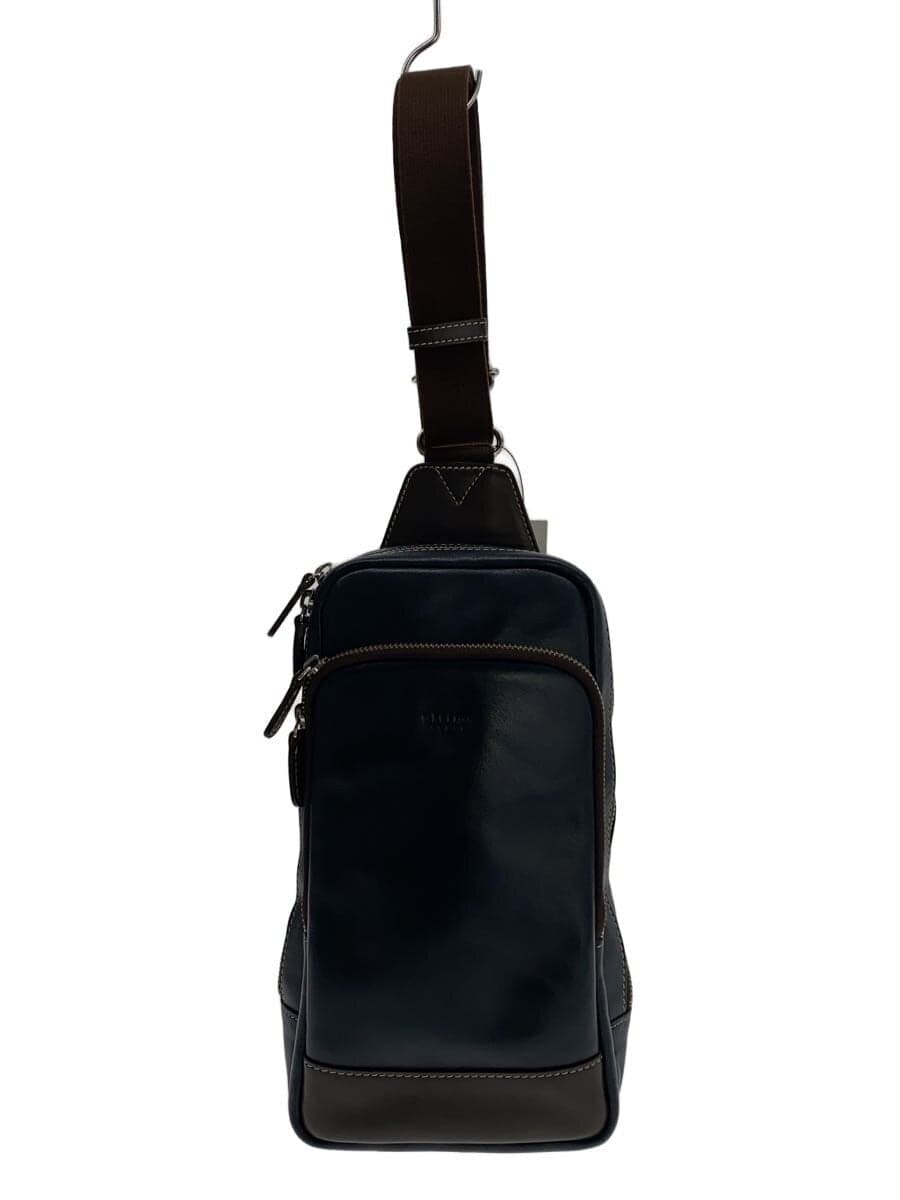 ultima TOKYO Leather S Ring Shoulder Bag Leather NVY Solid