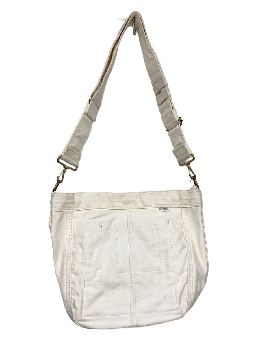 PORTER Canvas Shoulder Bag Canvas WHT Plain