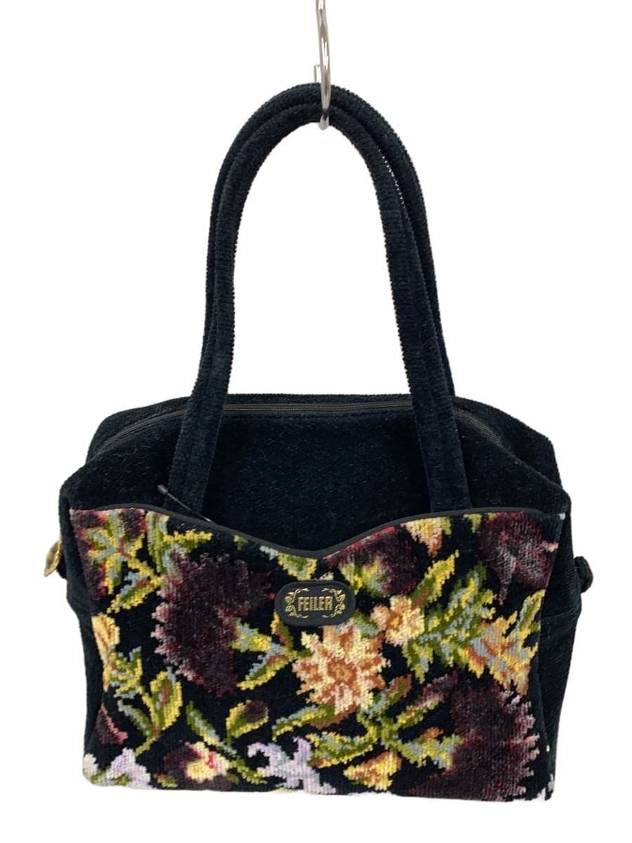 FEILER Handbag BLK Floral