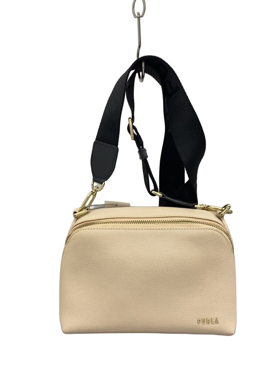 FURLAAMICA MINI CAMERA CASE Shoulder Bag PVC BEG Solid WE00197