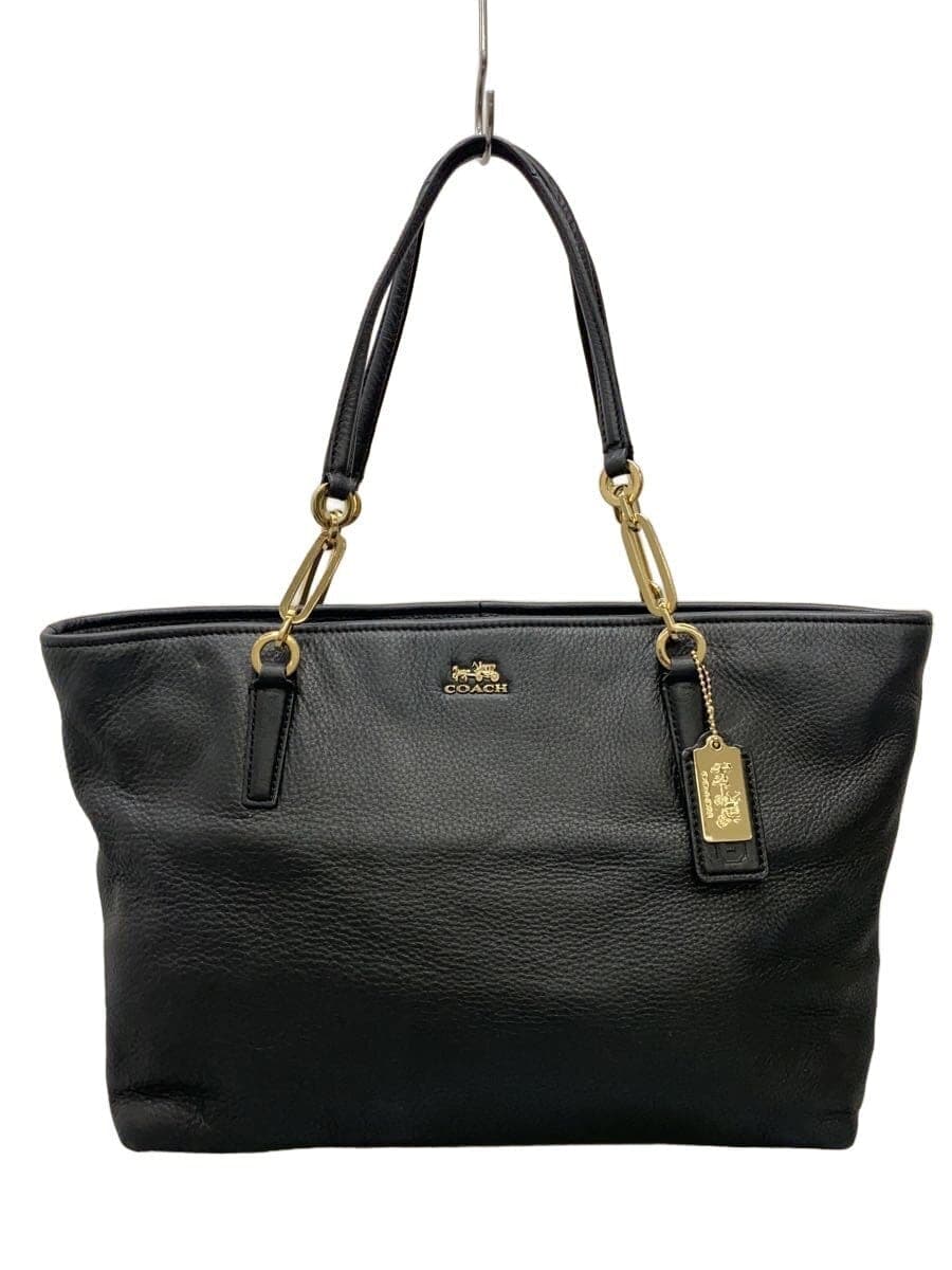 COACH Logo Tote Bag PVC BLK Solid F26805
