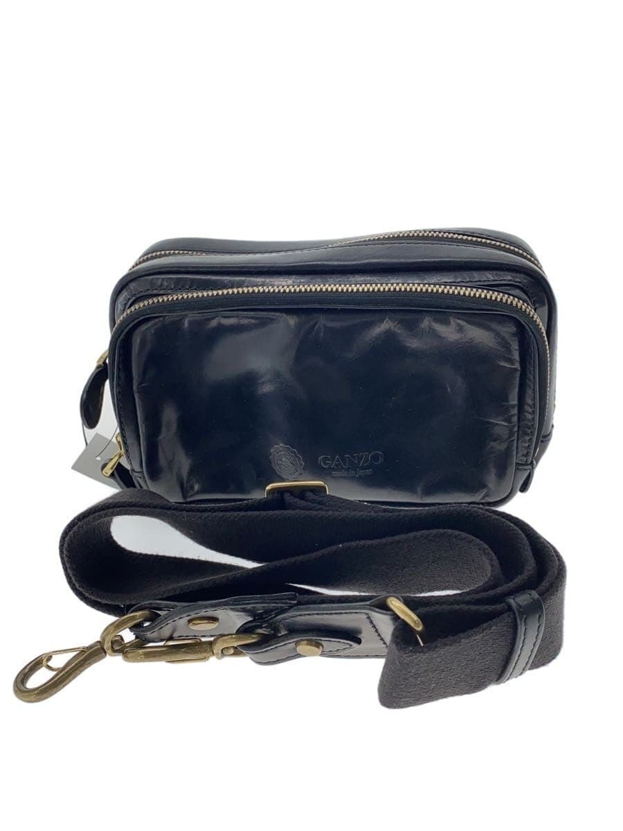 GANZO Mini Shoulder Bag Leather BLK Solid