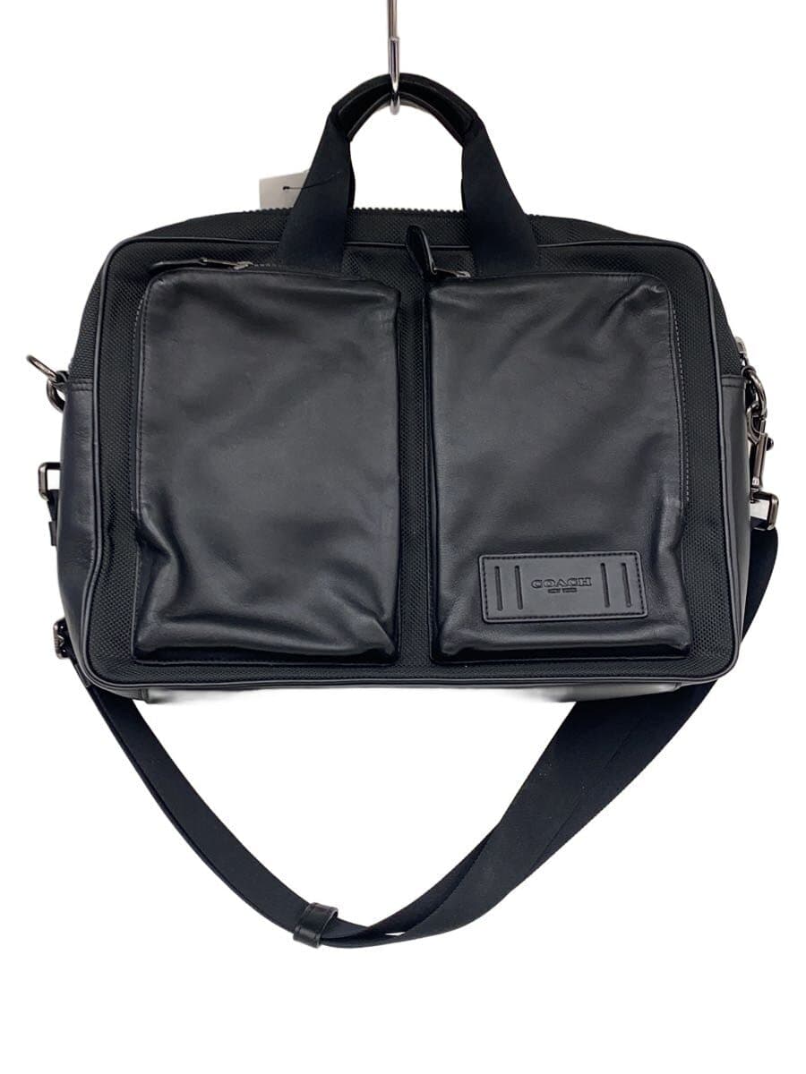 COACH Briefcase Leather BLK Solid 6705