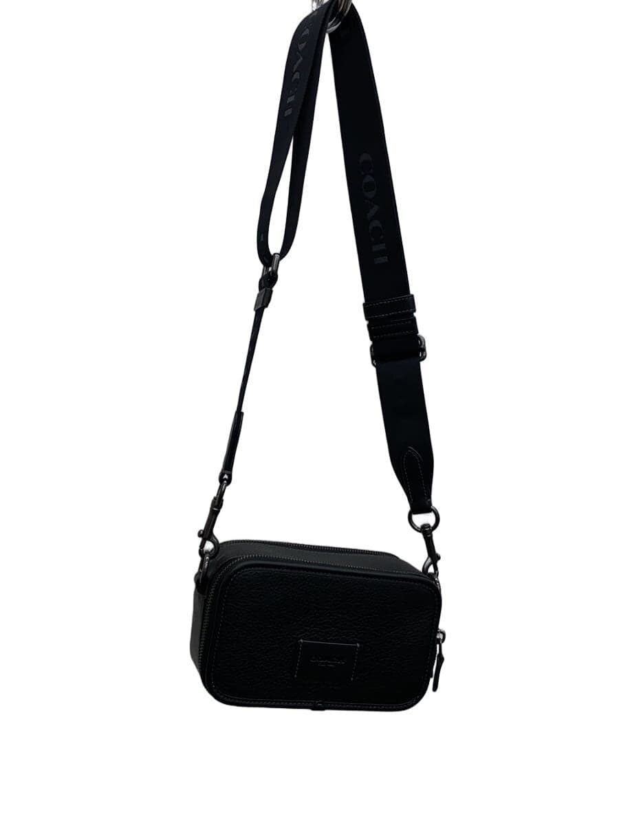 COACH Shoulder Bag Leather Black CM113