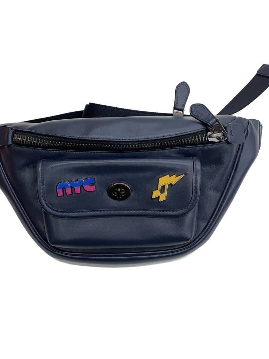 COACH Waist Bag Leather NVY C2912