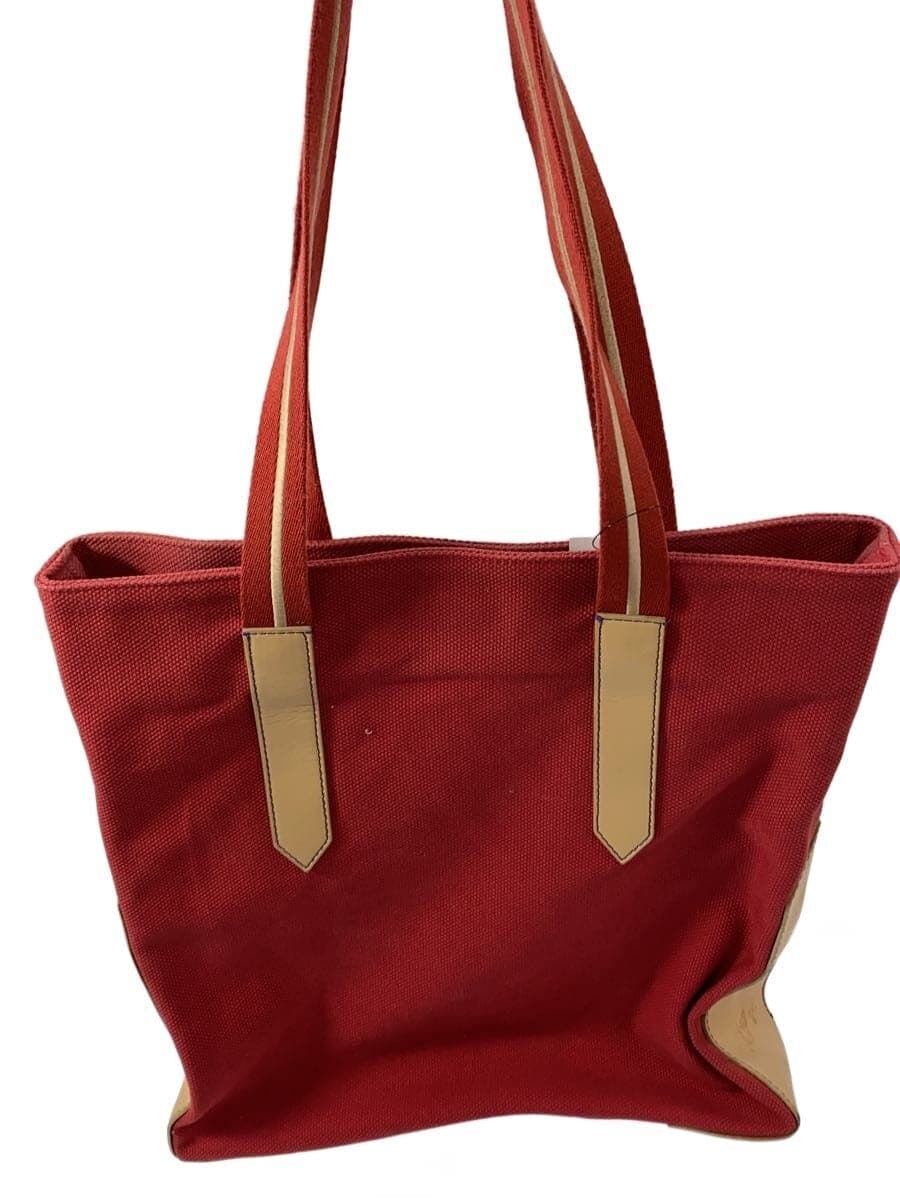 Paul Smith Tote Bag Canvas Red Solid Color
