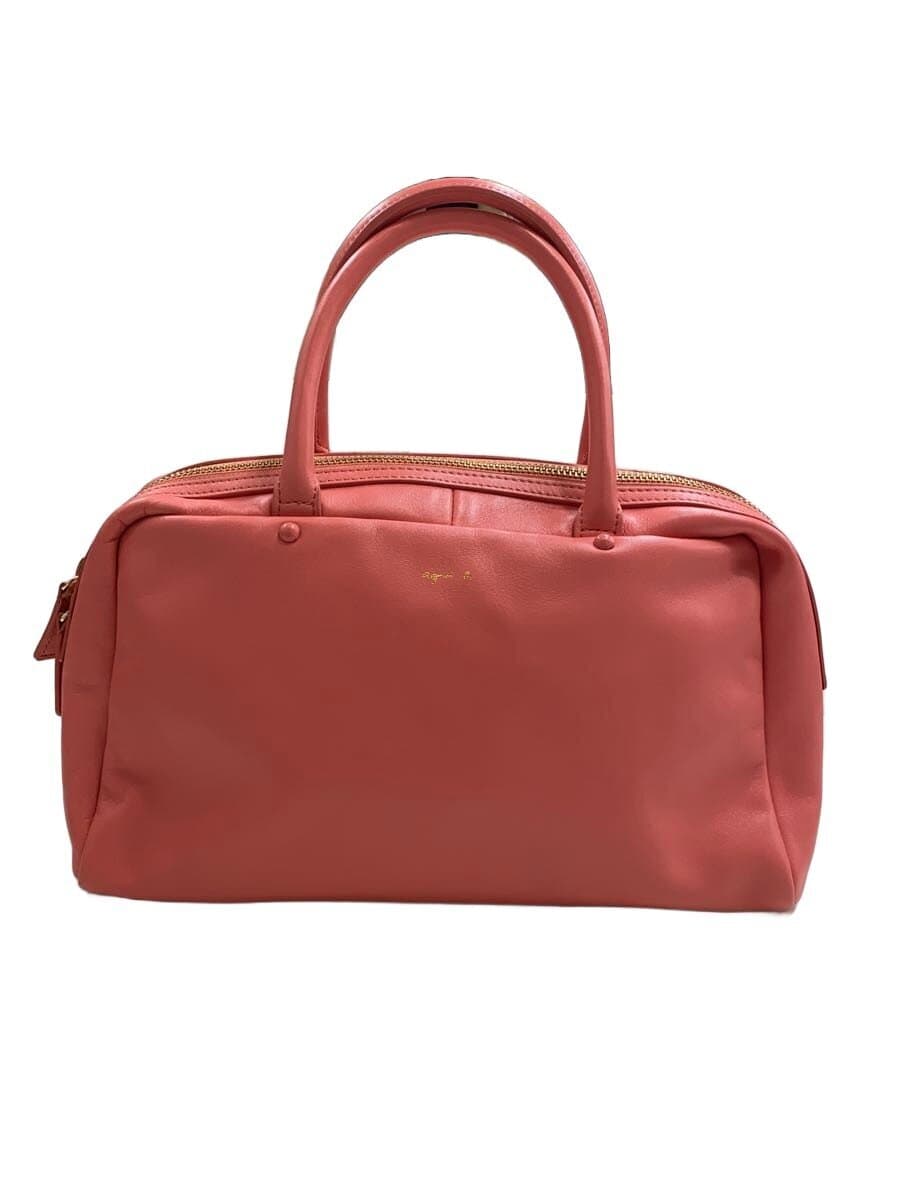 agnes b VOYAGE Handbag Cowhide PNK DK03