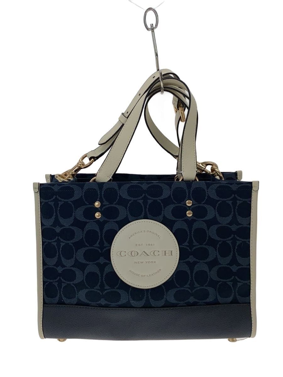 COACH Dempsey Signature Canvas Shoulder Bag Canvas NVY All Over Pattern C2826