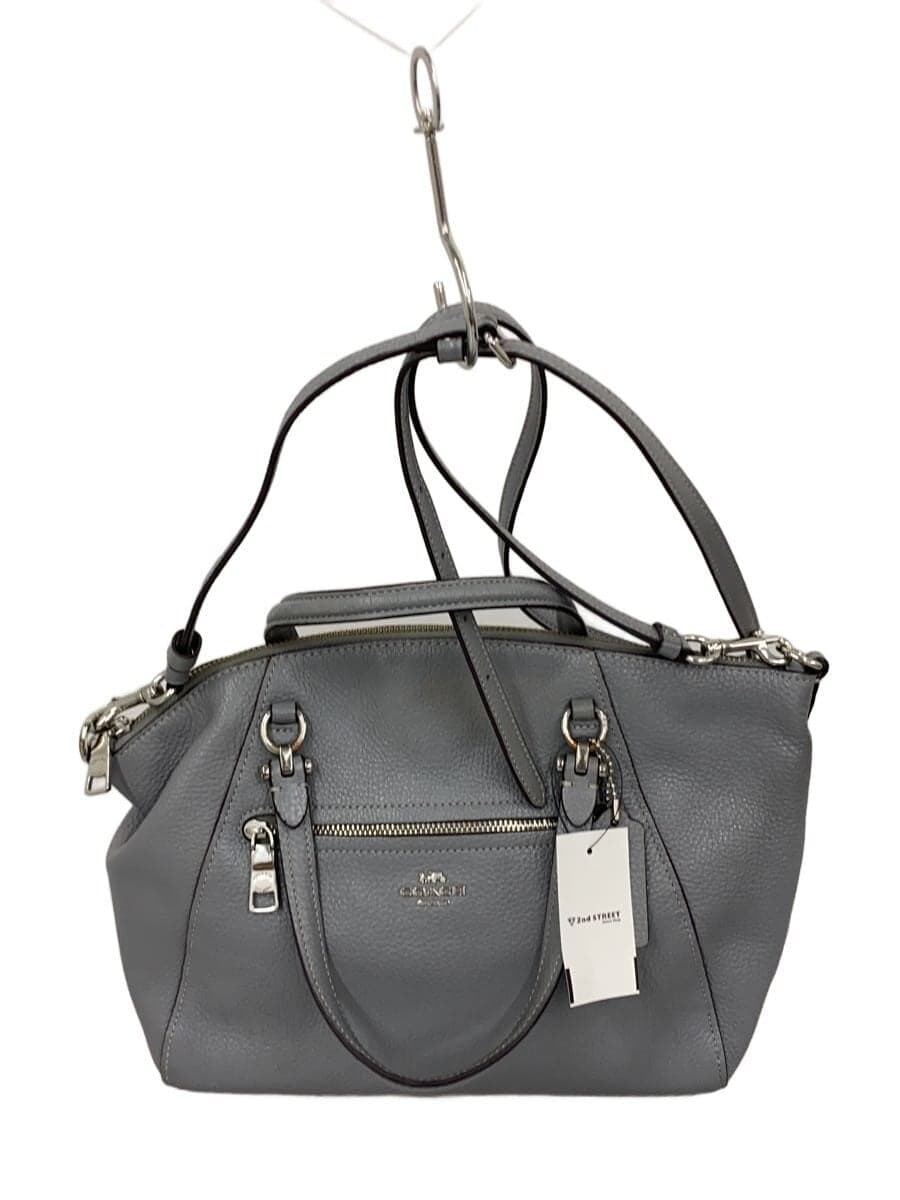 COACH Shoulder Bag Leather GRY 79997