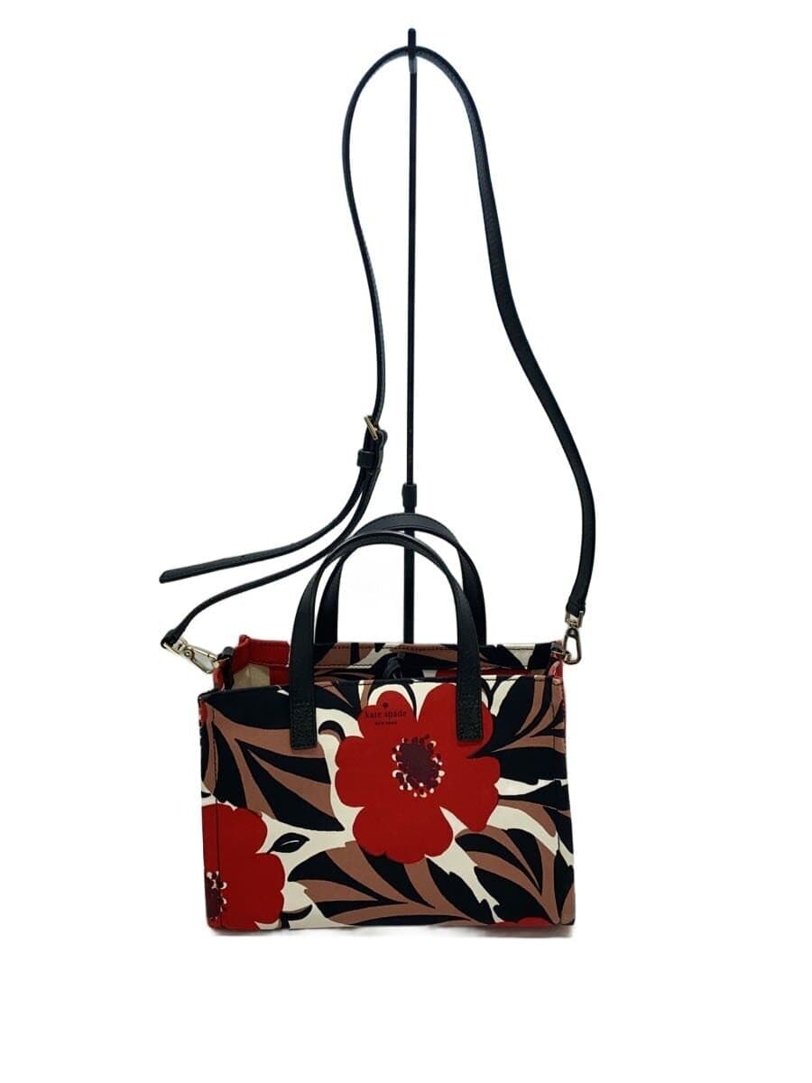 kate spade new york Handbag Canvas RED Floral