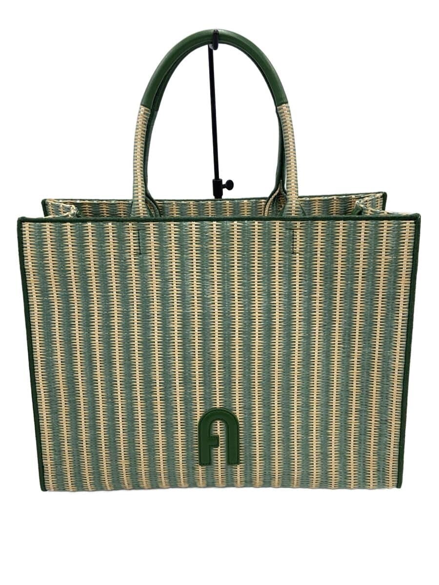 FURLA Basket Bag Tote Bag GRN Solid