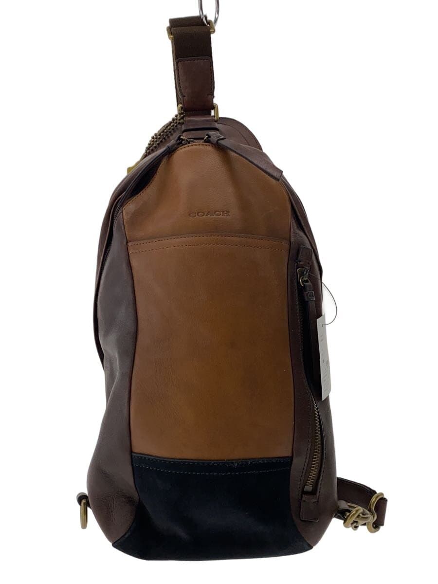 COACH Body Bag Shoulder Bag Leather Suede Brown Black 70796