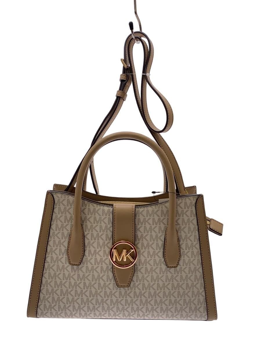MICHAEL KORS Shoulder Bag Leather BEG All Over Pattern