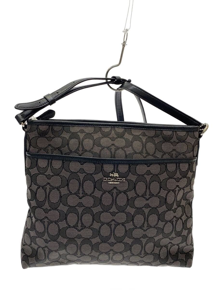 COACH Shoulder Bag -- BLK All-over Pattern F55363