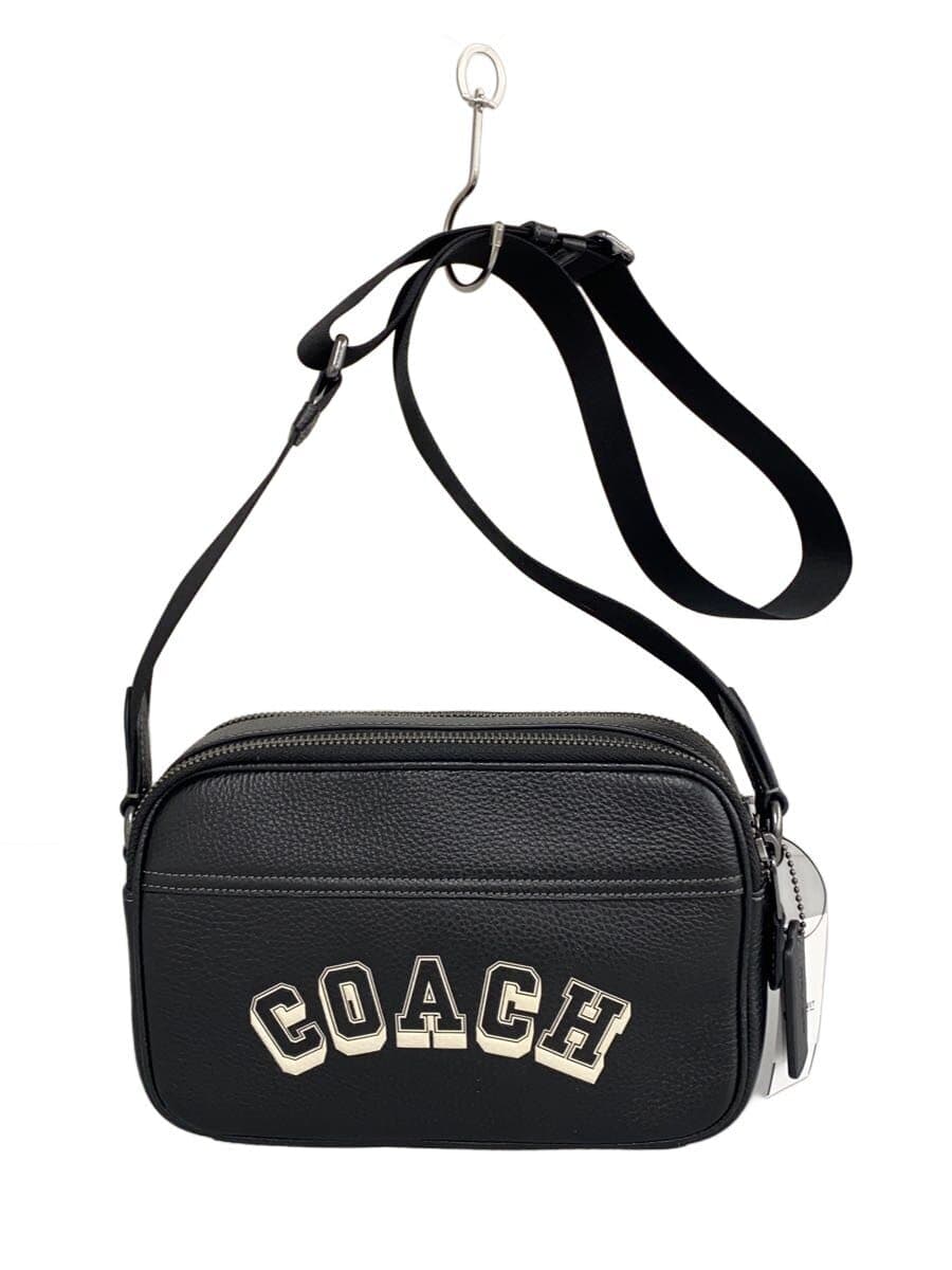 COACH shoulder bag leather BLK caj64