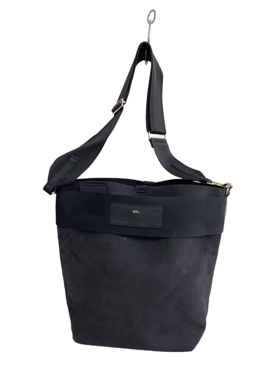 Zattu shoulder bag suede black plain