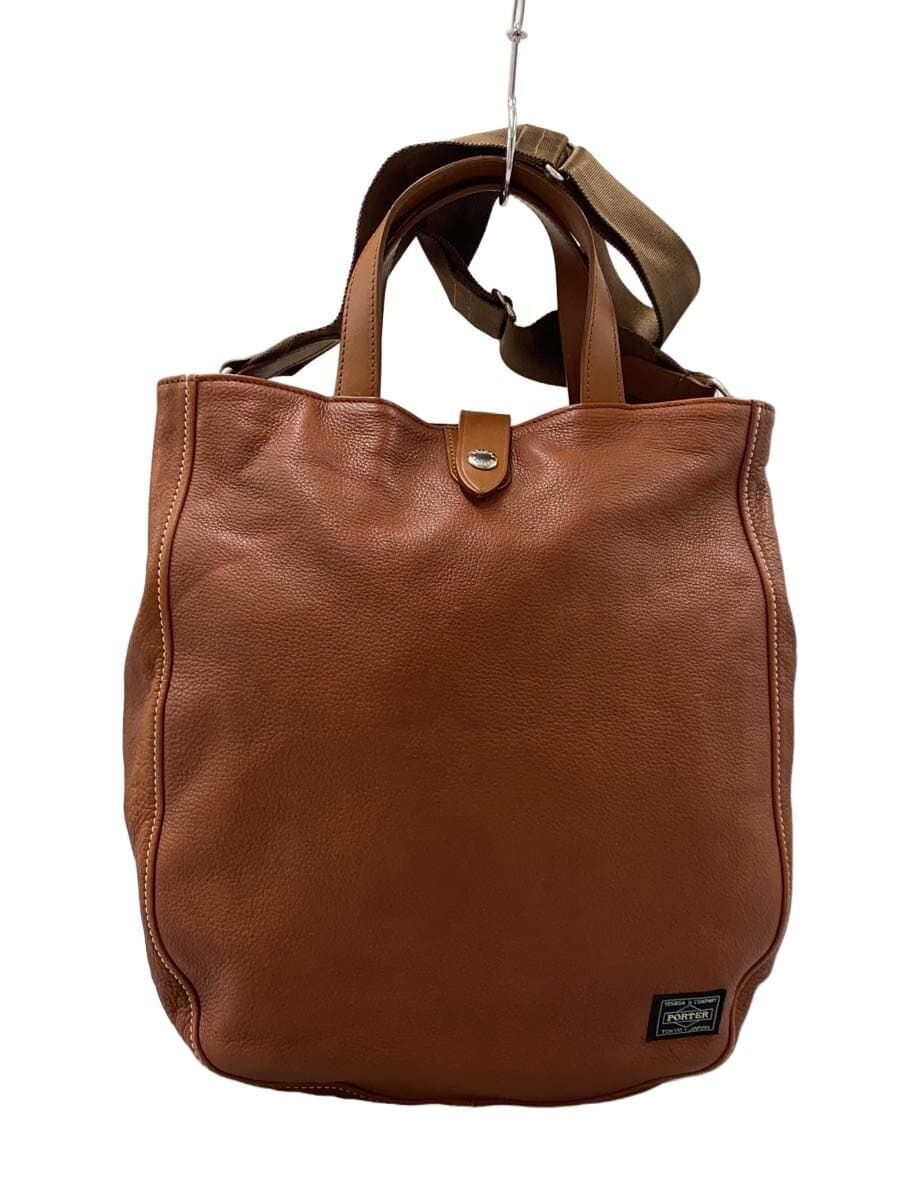 PORTER bag leather BRW plain
