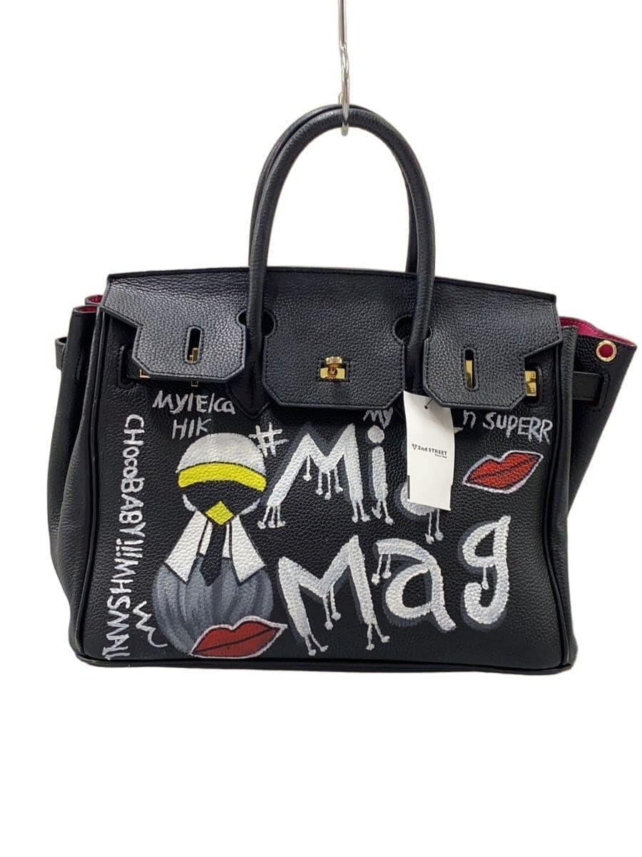 Other brand handbag Leather BLK