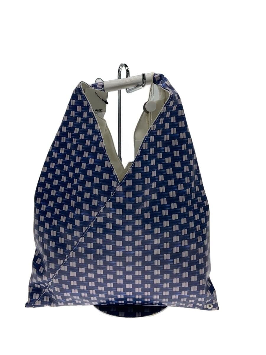 MM6 Handbag Leather BLU All-over print
