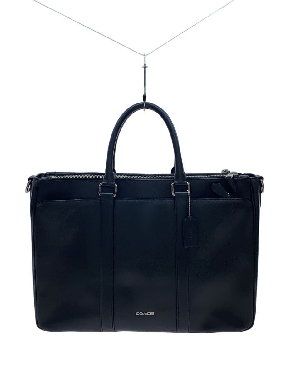 COACH Tote Bag Leather BLK Solid
