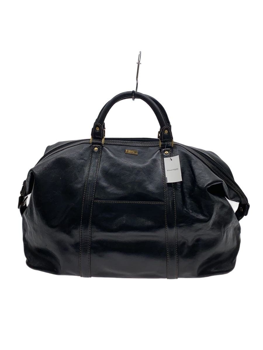 GOLD PFEIL Boston Bag Leather BLK Solid